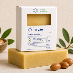 jabón natural de argán artesanal