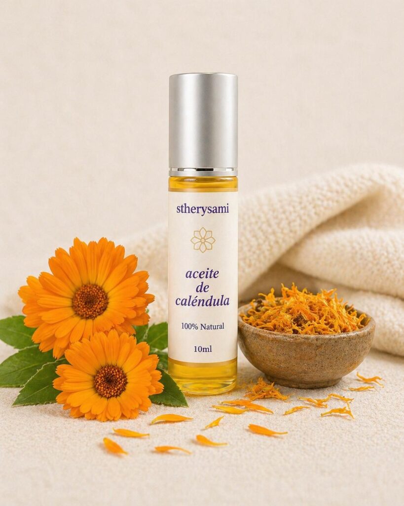 aceite de caléndula natural – cuidado calmante para piel sensible