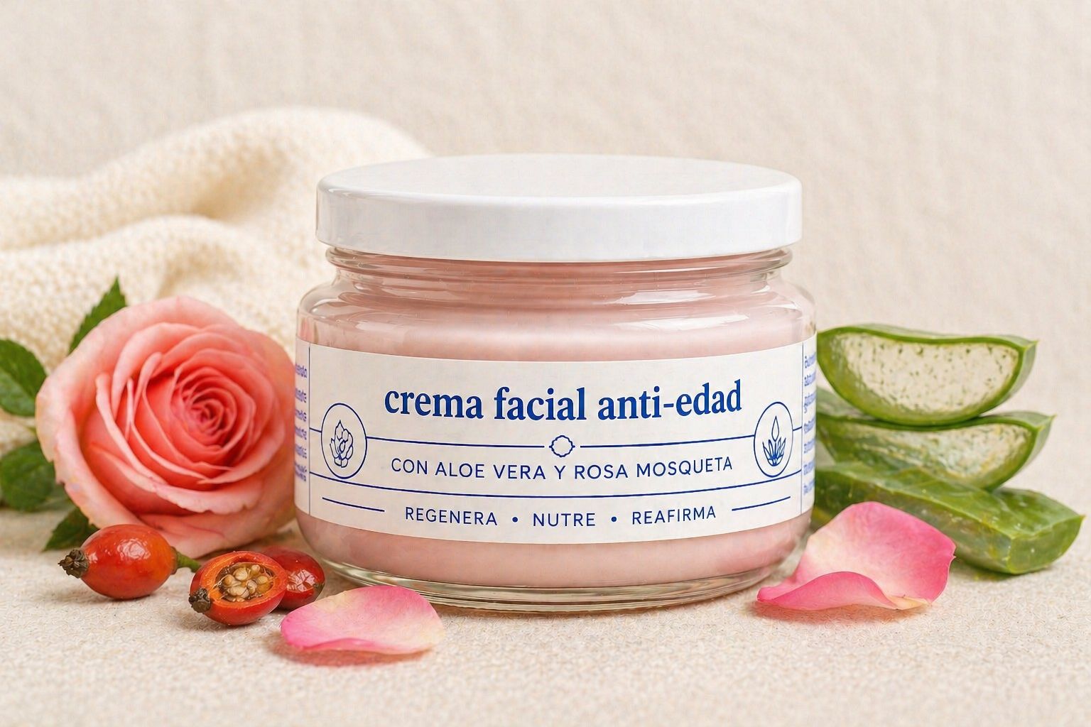 crema facial anti edad con aloe vera y rosa mosqueta crema facial anti edad con aloe vera y rosa mosqueta